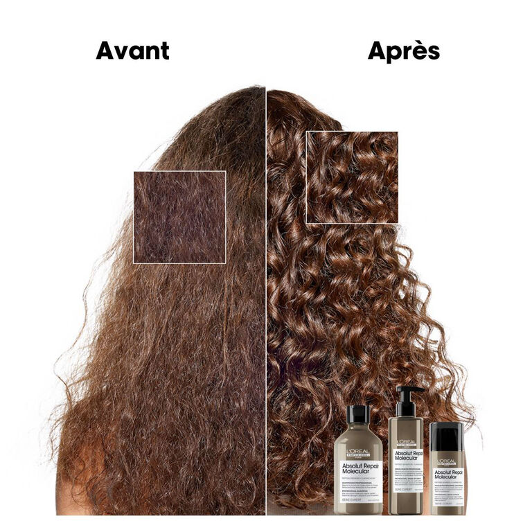 Avant/apr&egrave;s utilisation de la gamme Absolut Repair Molecular